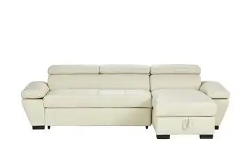 Ecksofa creme - Kunstleder/Leder Lenke