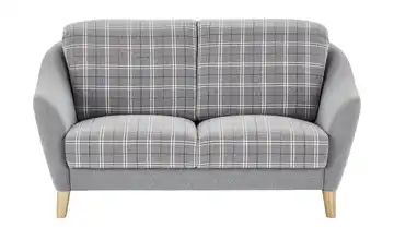 Sofa 2-sitzig grau - Webstoff Seefeld-Plus