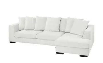 SOHO Ecksofa weiß - Webstoff Paulina