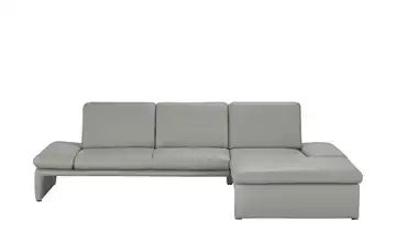Leder-Ecksofa grau - Leder Harbour