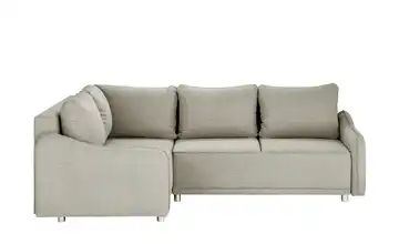switch bequemes Ecksofa beige - Webstoff Lana