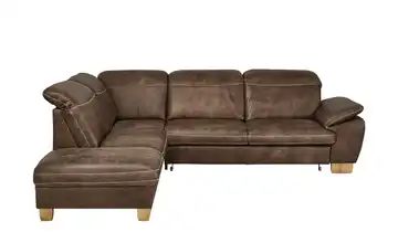 meinSofa Leder-Ecksofa braun - Leder Raica
