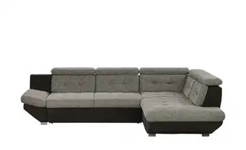 uno Ecksofa dunkelbraun - Webstoff Elias II