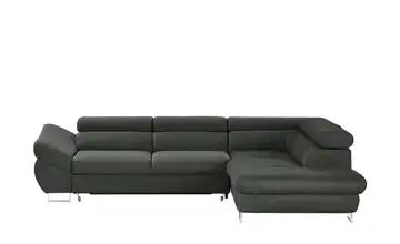 switch Ecksofa grauschwarz - Webstoff Fabio