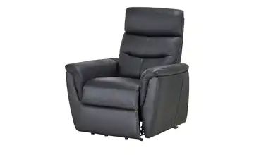 uno Relaxsessel schwarz - Leder Lauren
