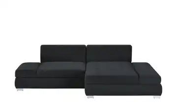 Ecksofa dunkelgrau - Webstoff Curacao