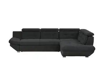 uno Ecksofa grau-braun - Webstoff Elias II