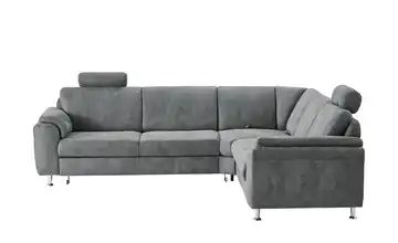 meinSofa Ecksofa grau - Mikrofaser Julia