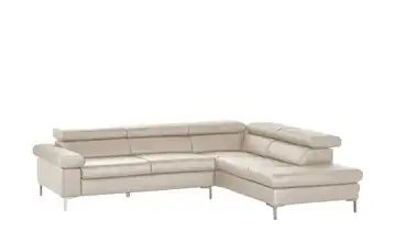 Ecksofa grau - Leder Arturo