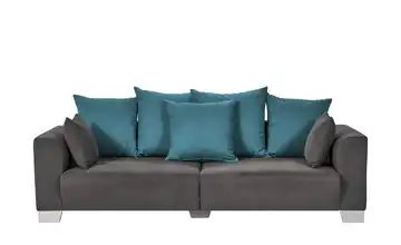 smart Big Sofa grau-braun - Flachgewebe Tonja