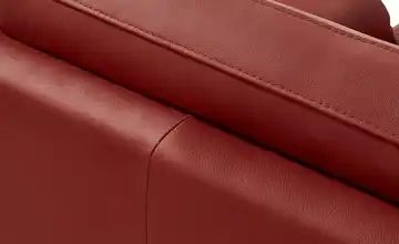 meinSofa Leder-Wohnlandschaft rot - Leder Carolin