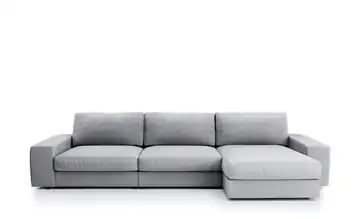 Ecksofa hellgrau - Flachgewebe Brooke