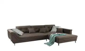Ecksofa braun - Mikrofaser Minou