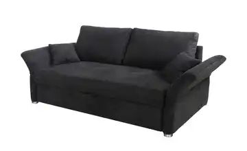 Schlafsofa schwarz - Mikrofaser Emely