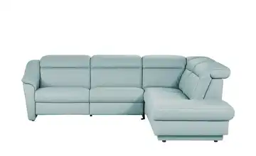 himolla Ecksofa Leder 9707 rechts Hellblau Erweiterte Funktion