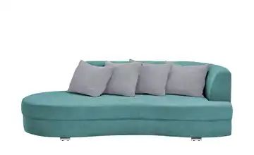 Smart Big Sofa Petrol Flachgewebe Marina Petrol Silbergrau