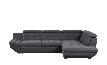 uno Ecksofa anthrazit - Mikrofaser Elias