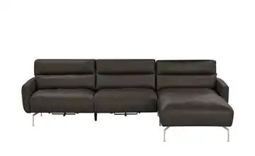Ecksofa dunkelbraun - Leder 2252
