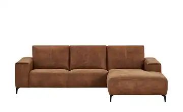smart Ecksofa cognac - Mikrofaser Gabriela