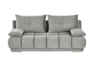 bobb Schlafsofa mit Boxspringpolsterung grau - Flachgewebe Isalie de Luxe