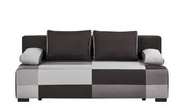 Schlafsofa schwarz/grau - Flachgewebe Jamira