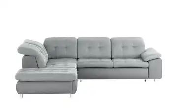 switch Ecksofa grau/hellgrau - Kunstleder/Webstoff Sevilla