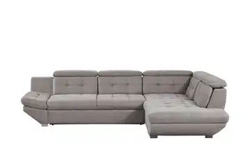 uno Ecksofa grau-braun - Mikrofaser Elias