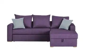 smart Ecksofa lila - Flachgewebe Anna