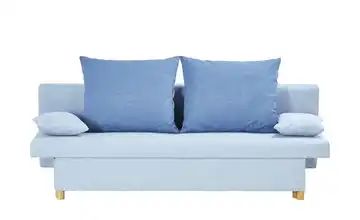 smart Schlafsofa blau - Flachgewebe Wiebke