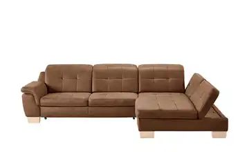 meinSofa Ecksofa braun - Mikrofaser Maris