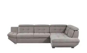 uno Ecksofa grau-braun - Mikrofaser Elias