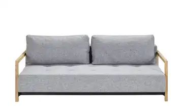 Design-Schlafsofa grau - Webstoff Akkito