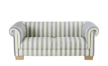 smart Sofa 3-sitzig blau/weiß - Flachgewebe Maria