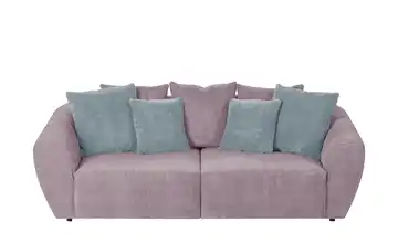 smart Big Sofa Savita Cordstoff Altrosa Farbe Zierkissen Mintgrün