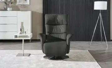 Leder-Relaxsessel schwarz - Leder Viktoria