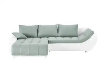 switch Ecksofa mintgrün/weiß - Kunstleder/Flachgewebe Cumulus