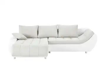 switch Ecksofa creme/weiß - Kunstleder/Flachgewebe Cumulus