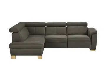 Ecksofa taupe - Mikrofaser Time