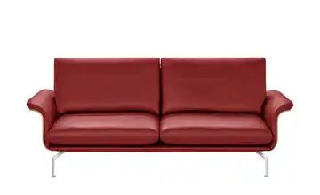 Sofa rot - Kunstleder/Leder Lina