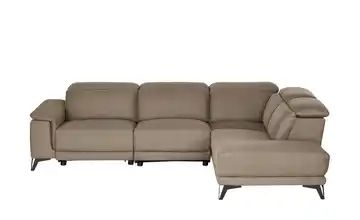 Ecksofa braun - Mikrofaser Leonore
