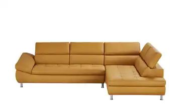 Ecksofa gelb - Kunstleder/Leder Joey