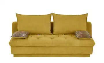 bobb Schlafsofa mit Boxspringpolsterung gelb - Flachgewebe Juli de Luxe