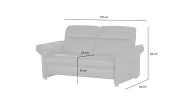 meinSofa Ledersofa schwarz - Leder Manon