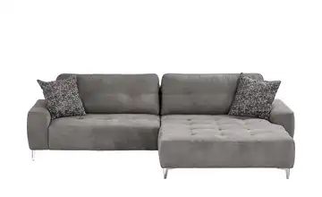 Ecksofa grau - Flachgewebe Bahira