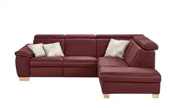 meinSofa Ecksofa bordeaux - Mikrofaser Lou