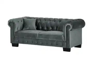 smart Sofa 3-sitzer grau - Velour Chelli