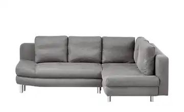 smart Ecksofa grau-braun - Mikrofaser Mila