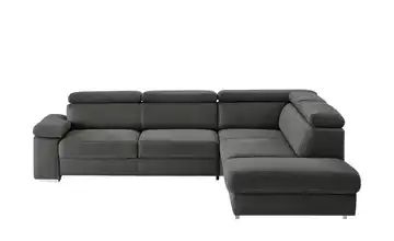 meinSofa Ecksofa grau - Mikrofaser Nadja