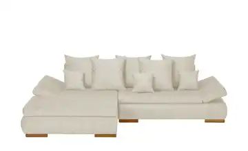 switch Ecksofa grau-beige - Mikrofaser Enno