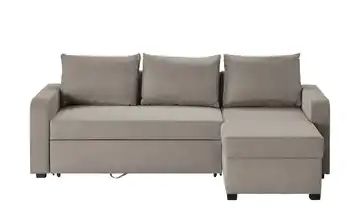 Ecksofa hellbraun - Mikrofaser Cassy